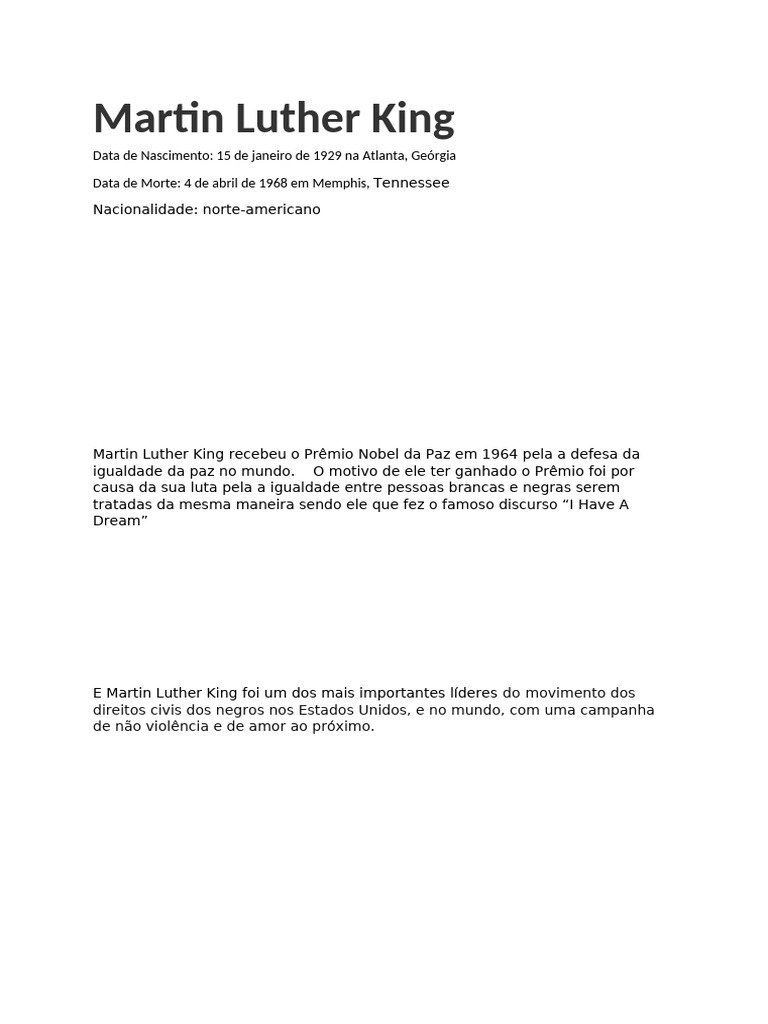 Martin Luther King | PDF