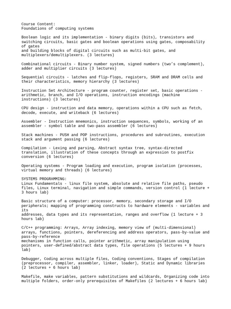 Foundations of Compupting Systems | PDF | Assembly Language | Pointer ...