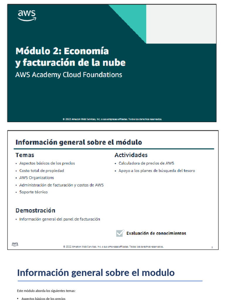 Modulo 2 Computacion En La Nube Pdf Servicios Web De Amazon