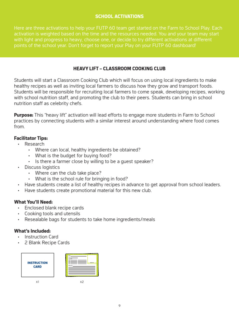 Classroom Cooking Club - v02032020 | PDF | Recipe | Food And Drink ...