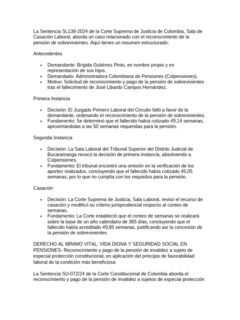 Sentencias sobre pensiones en 2024 | PDF | Pensión | Caso de ley