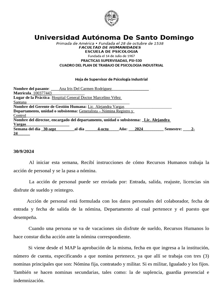 Prácticas de Psicología Industrial en Nómina | PDF | Crecimiento ...