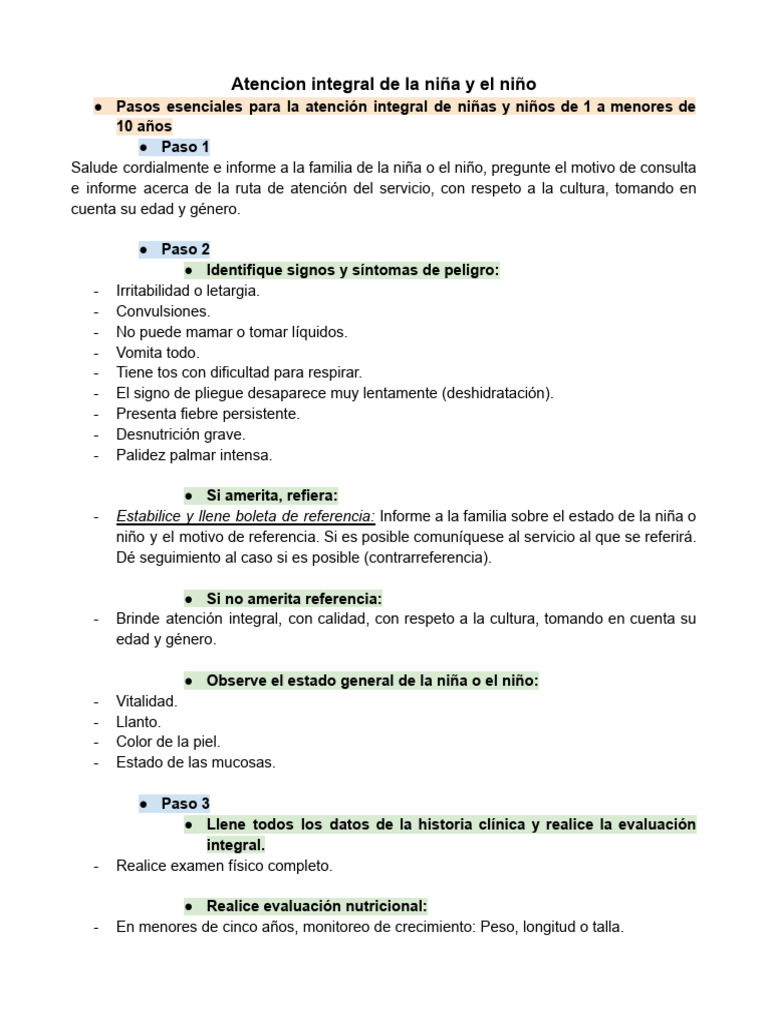 Atencion Integral de La Niña y El Niño | PDF | Medicina CLINICA ...