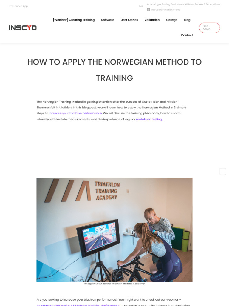 Norwegian Method for Triathlon Training | PDF | Physical Exercise ...