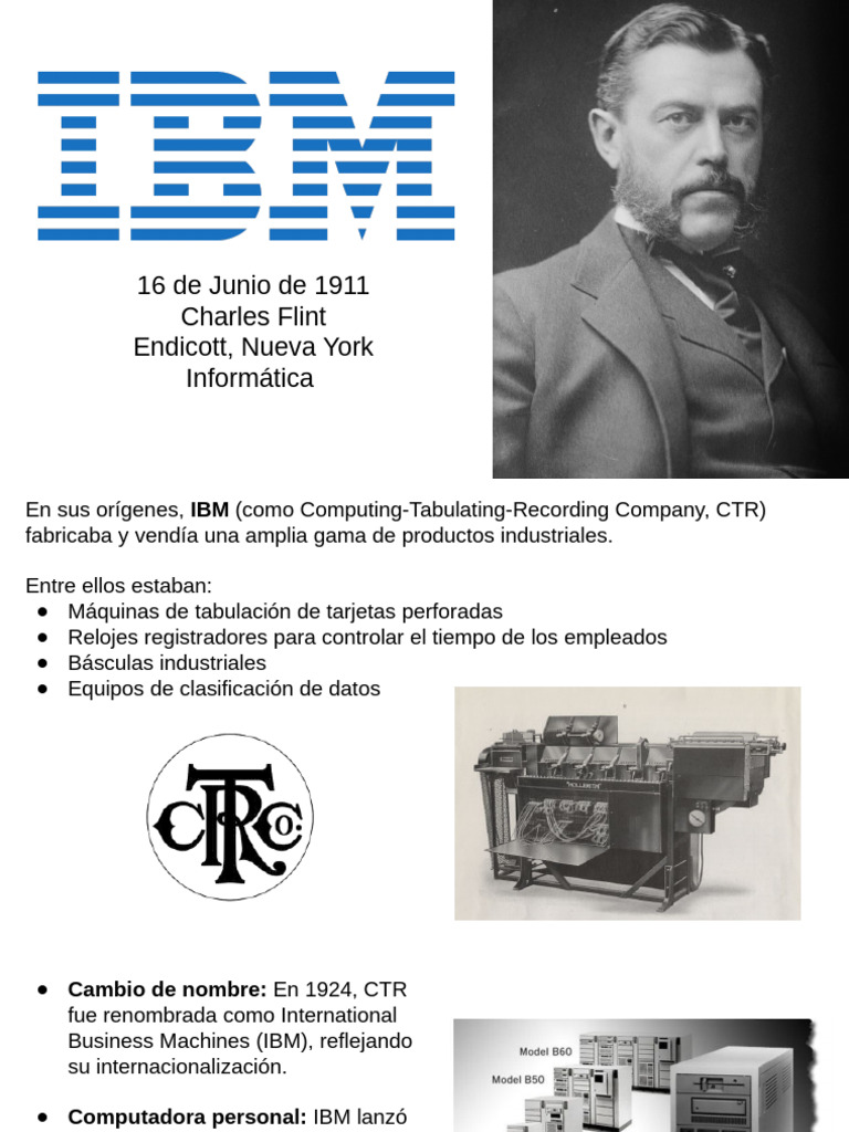 Historia de IBM: De CTR a IA | PDF | Negocios