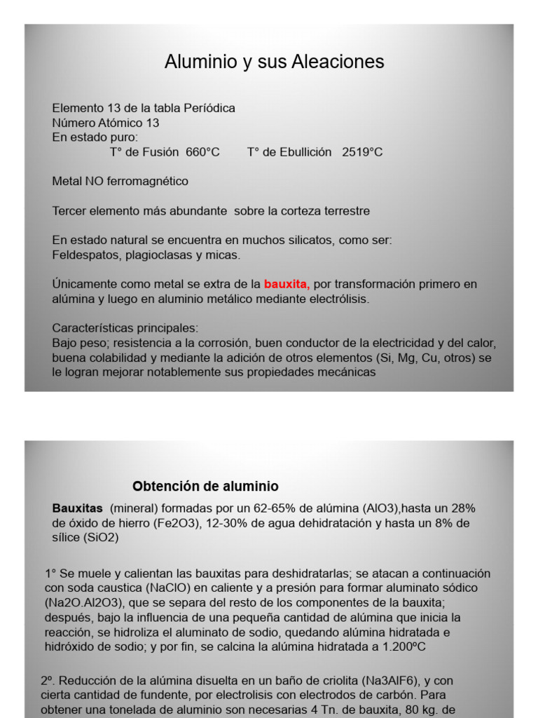 09 Aluminio y Sus Aleaciones | PDF | Aluminio | Aleación