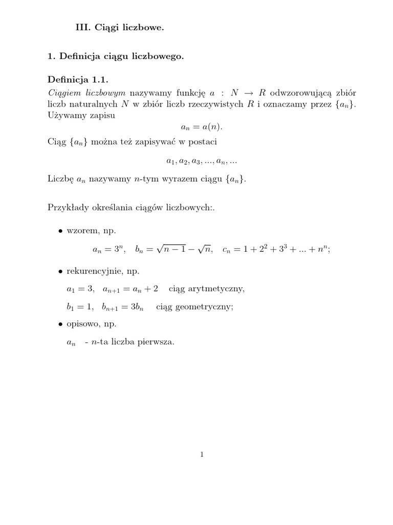 Wyk3 Mat Iii Ciagi Liczbowe Pdf
