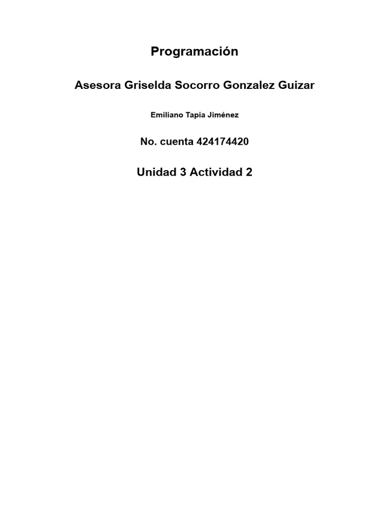 Unidad 3 Actividad 2 | PDF | Tecnologías de la información ...