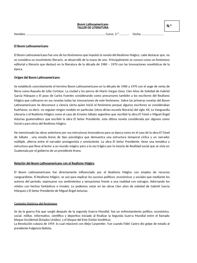 Epoca Del Boom | PDF