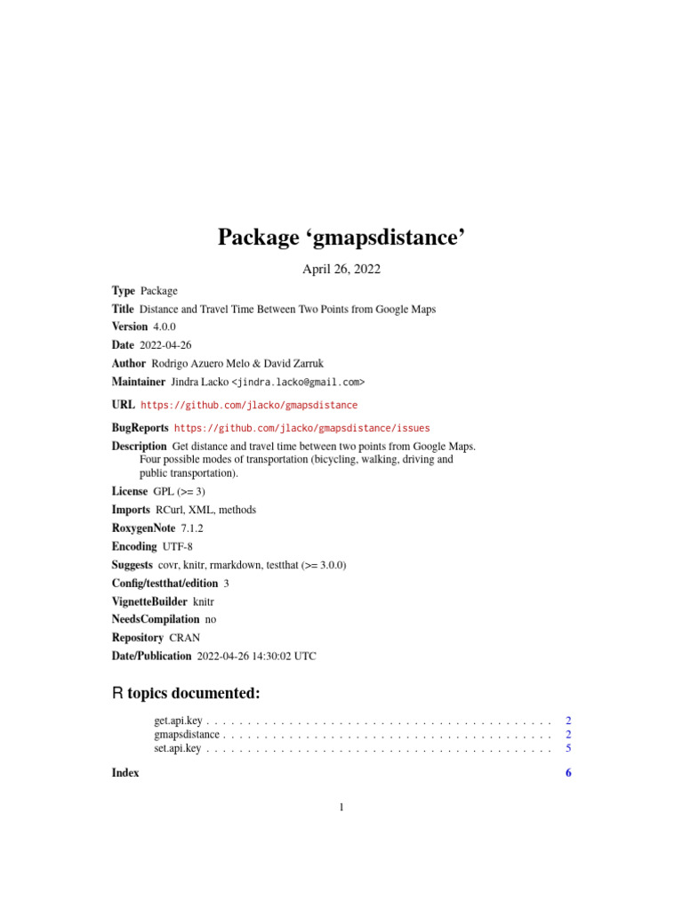Google Maps Distance Calculator Package | PDF | Vector Space | Matrix ...