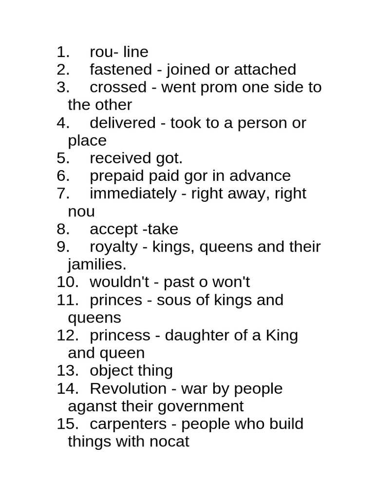 English Definition | PDF