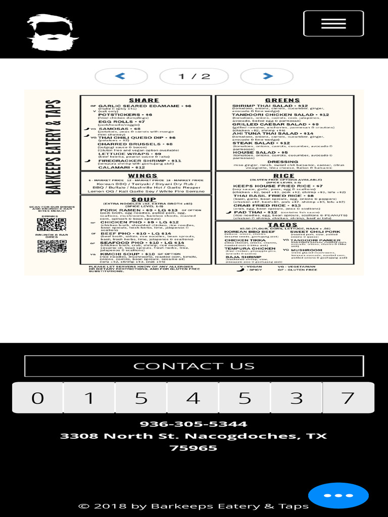 Menu Barkeeps Nacogdoches | PDF | Lifestyle