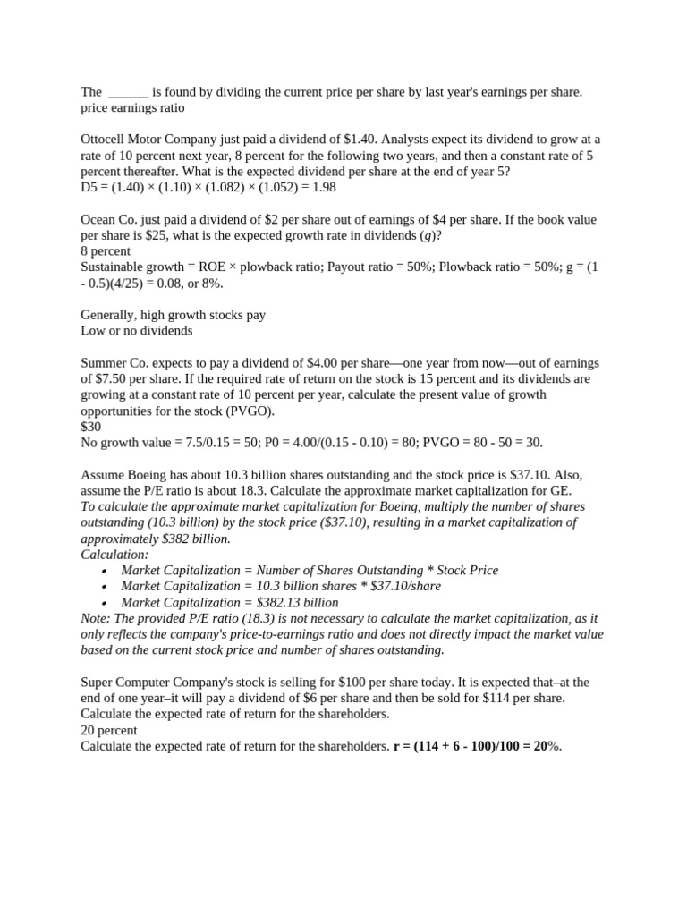 Finance 1 | PDF | Business | Finance & Money Management