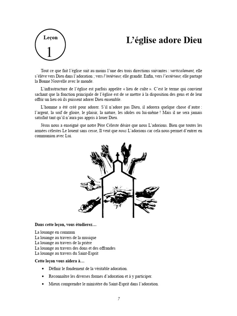 Adoration et louange en communauté chrétienne | PDF | Saint-Esprit ...