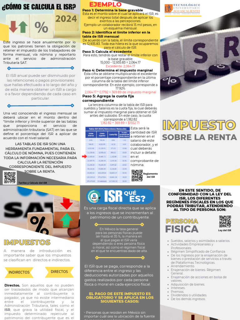 Cálculo del Impuesto Marginal ISR | PDF | Impuesto sobre la renta ...