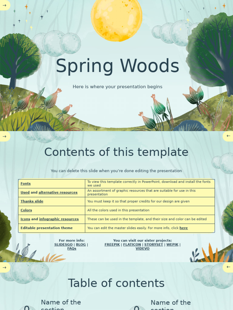 Spring Woods by Slidesgo | PDF