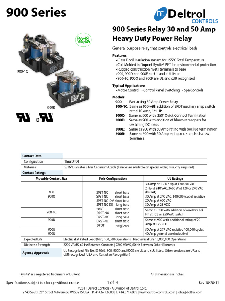 Delta Control Heavy Duty Relay | PDF | Relay | Alternating Current