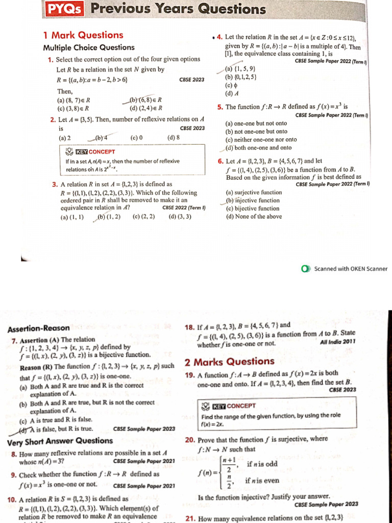Relation and functions pdf