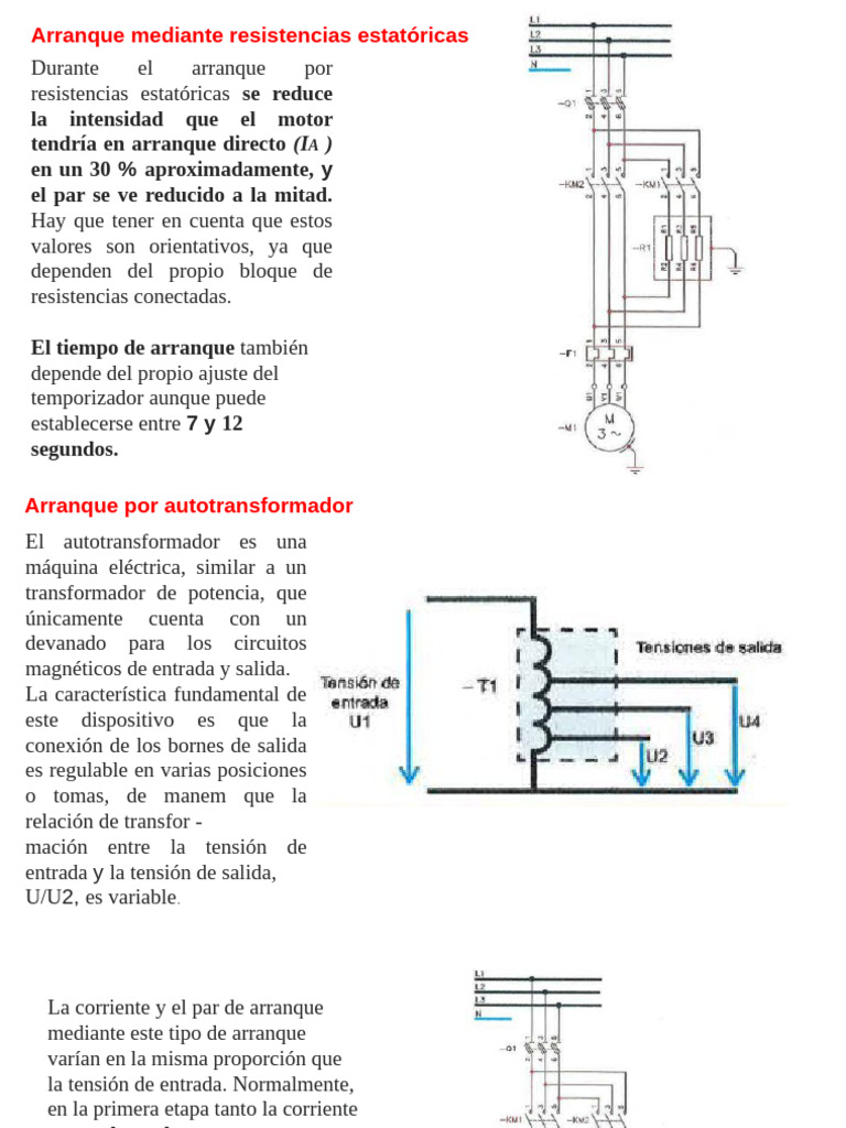 Arranque de Motores (Autoguardado) | PDF | Motor eléctrico | Corriente ...