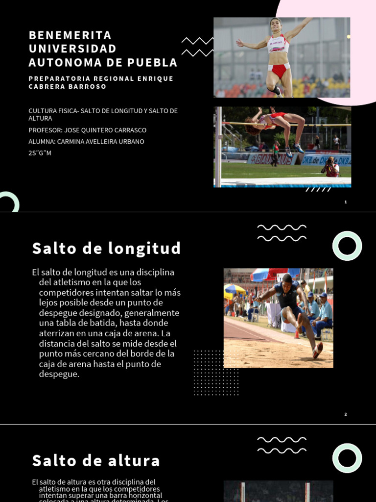 Saltos | PDF | Deporte del atletismo