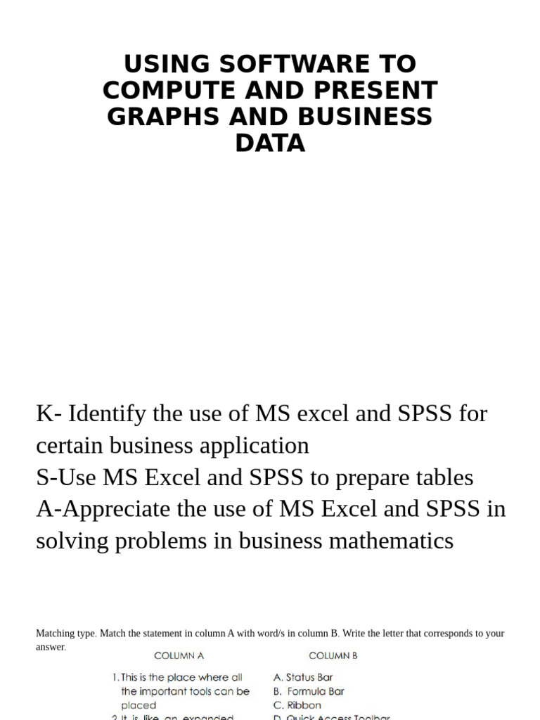 BMathQ2 Wk8 | PDF | Microsoft Excel | Spreadsheet