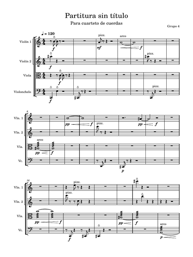 Version Final - Cuarteto de Cuerdas | PDF | Instrumentos arqueados ...