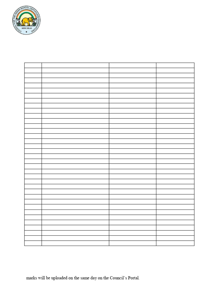 Isc Board Practical Student Name List 2025 For Physics | PDF