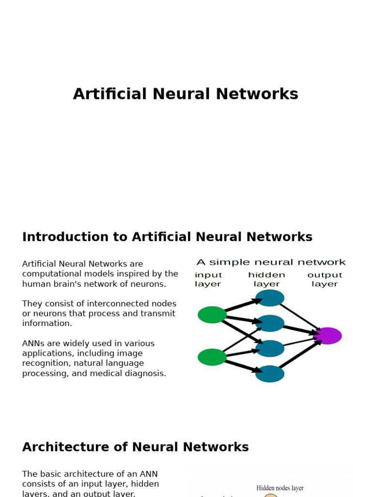 Artificial Neural Networks With Advantages and All The Details in Depth ...