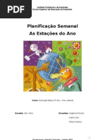 PPP planificação semanal educação pré-escolar - As Estações do Ano