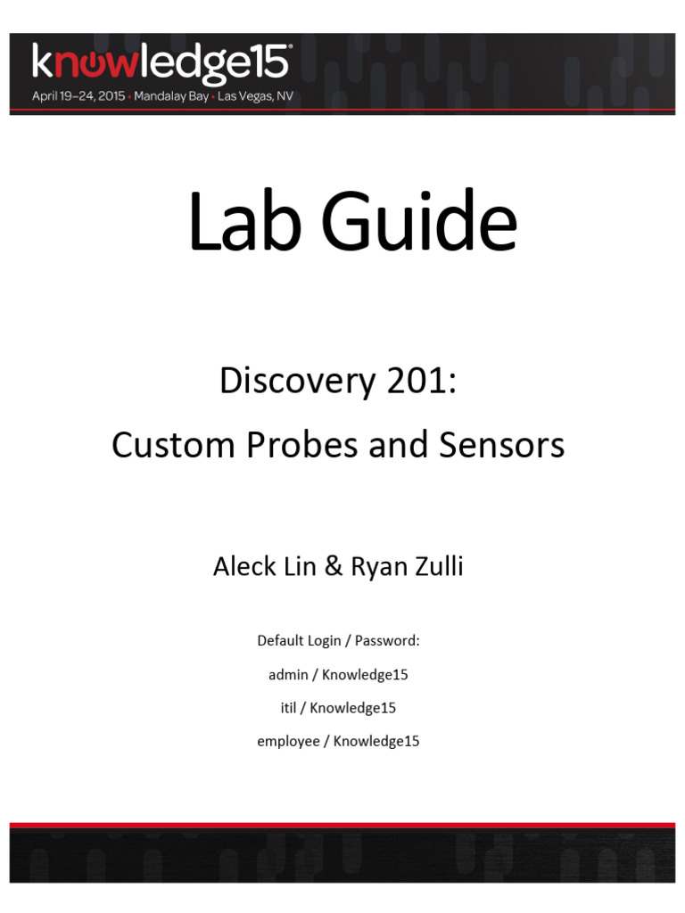 Discovery Probes and Sensors Lab Guide For Now | PDF | Router ...