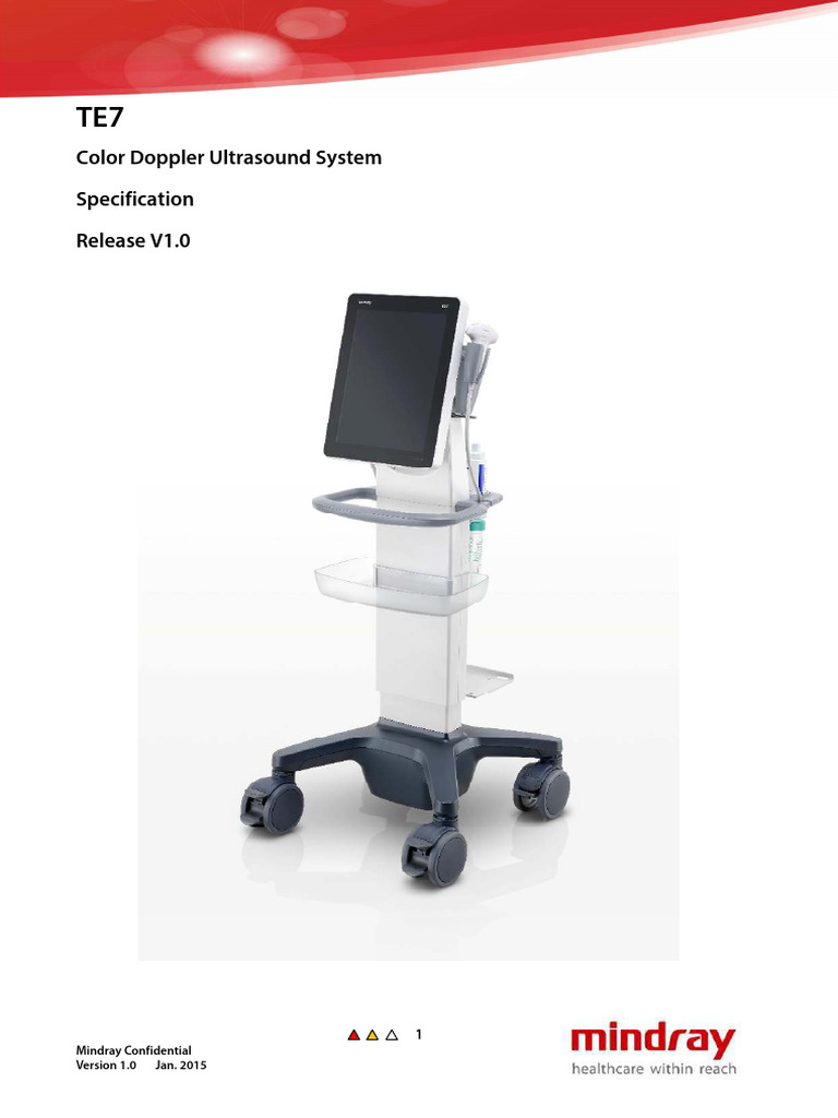 TE7 Ultrasound System Specifications | PDF | Medical Ultrasound
