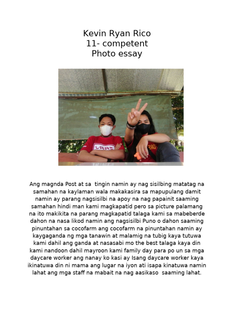 Kevin Ryan Rico 11-Competent Photo Essay | PDF