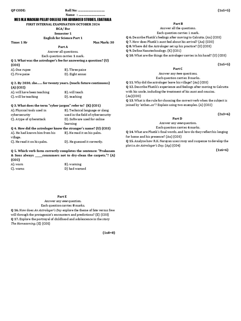 1st Sem English Bca Bsc Pdf Human Communication