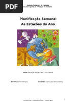 PPP planificação semanal educação pré-escolar - As Estações do Ano