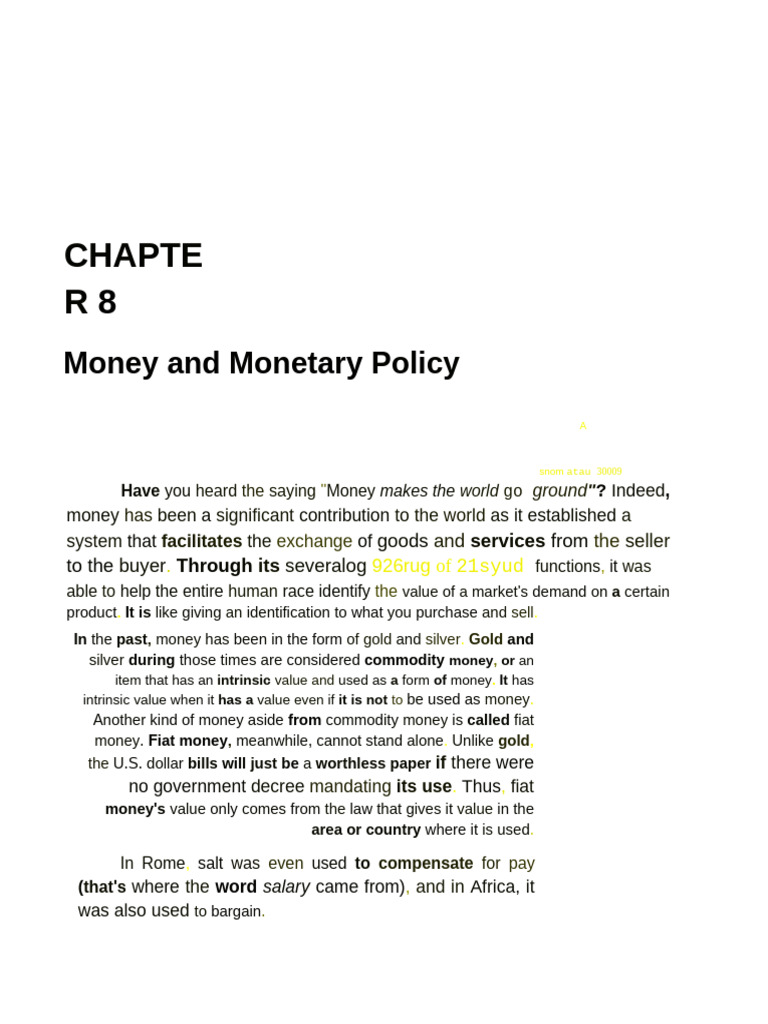 Understanding Money and Monetary Policy | PDF | Money | Banks