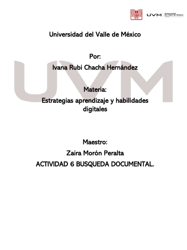 Act 6 Irch | PDF | Aprendizaje | Cognición