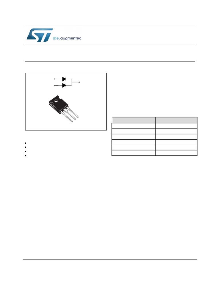 STTH6003TV1 Ultra Fast Doppio Diodo 2x30A 300V - Foto 4