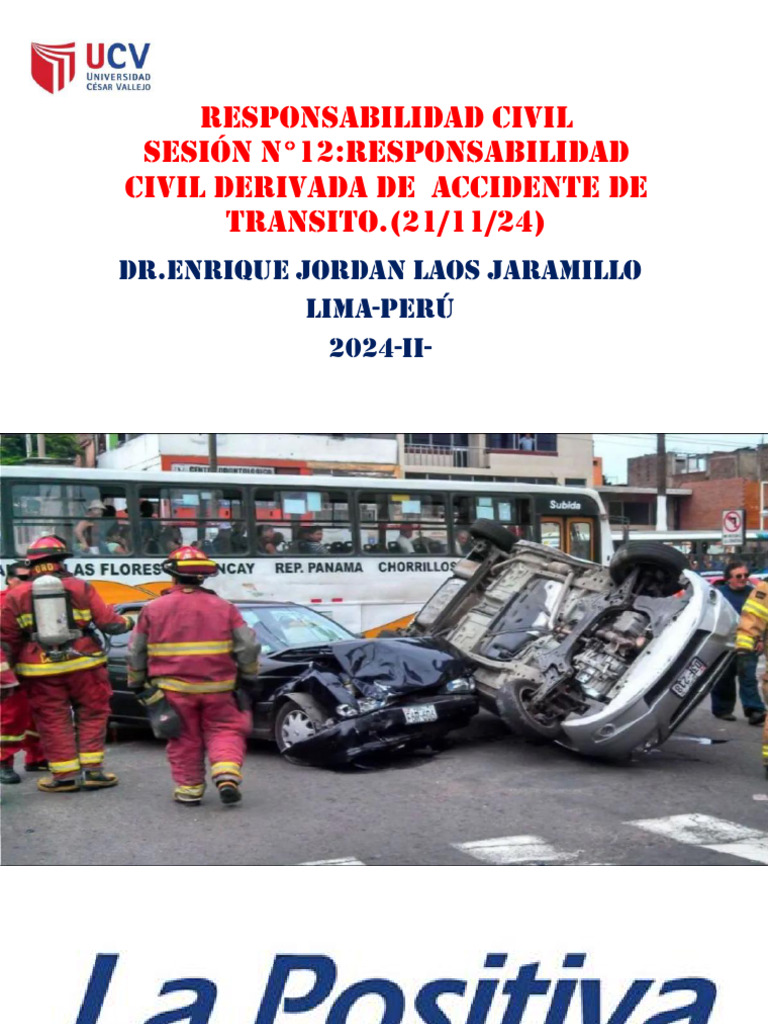 Ppt N 12 Responsabilidad Civil Derivada De Accidente De Transito Pdf