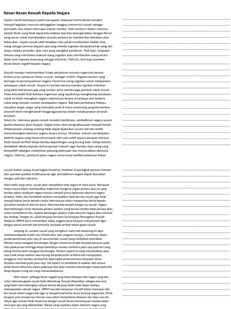Kesan Rasuah | PDF