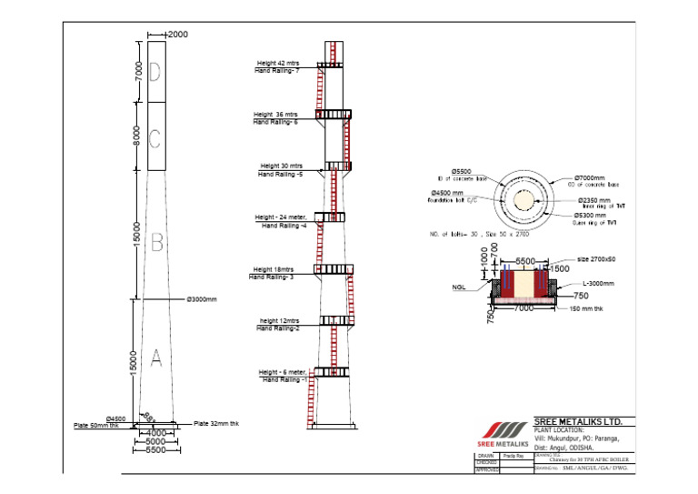 Boiler Chimney Design Drawings | PDF