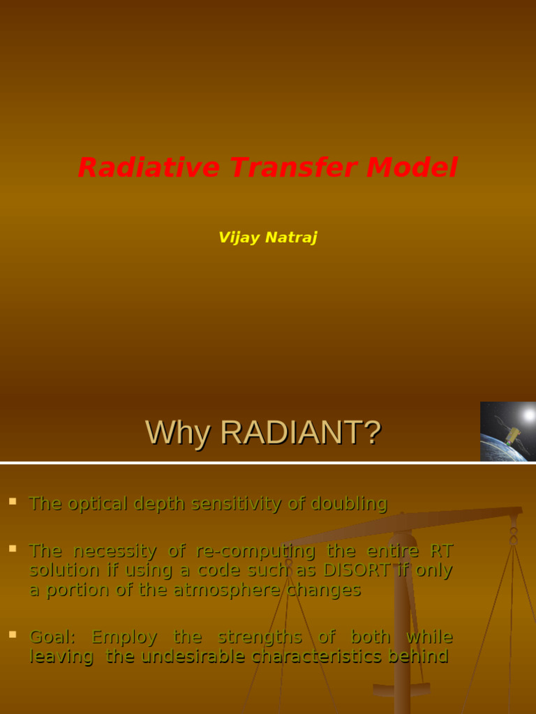 RADIANT Radiative Transfer Model Overview | PDF | Scattering ...