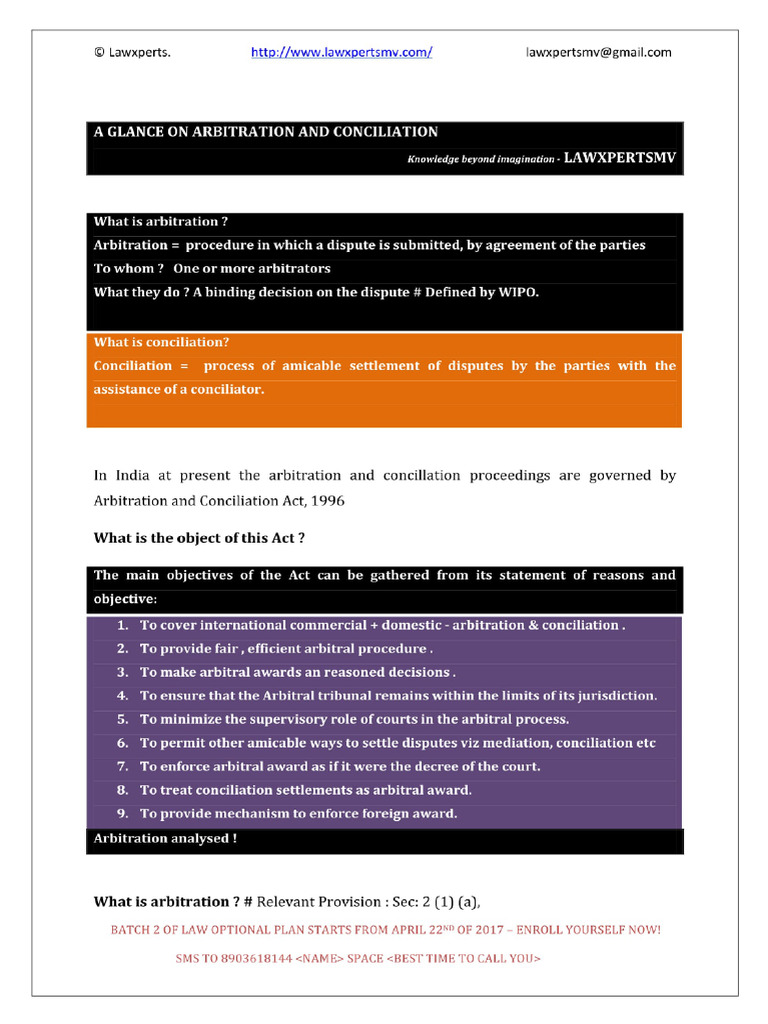 Arbitration and Conciliation Act | PDF | Arbitration | Arbitral Tribunal