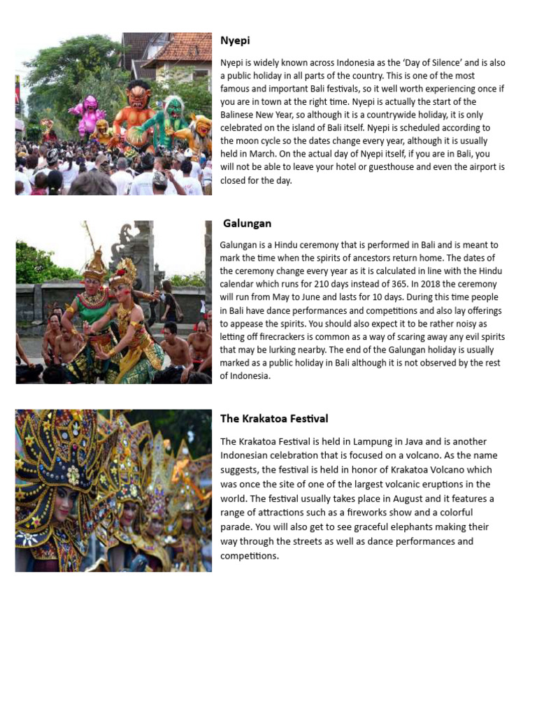 Indonesia Festivals | PDF | Social Science