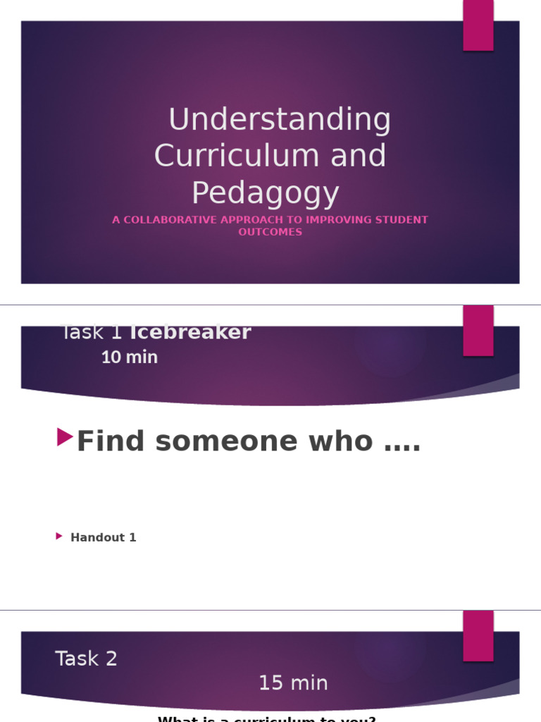 Understanding Curriculum &pedagogy-1 | PDF | Curriculum ...