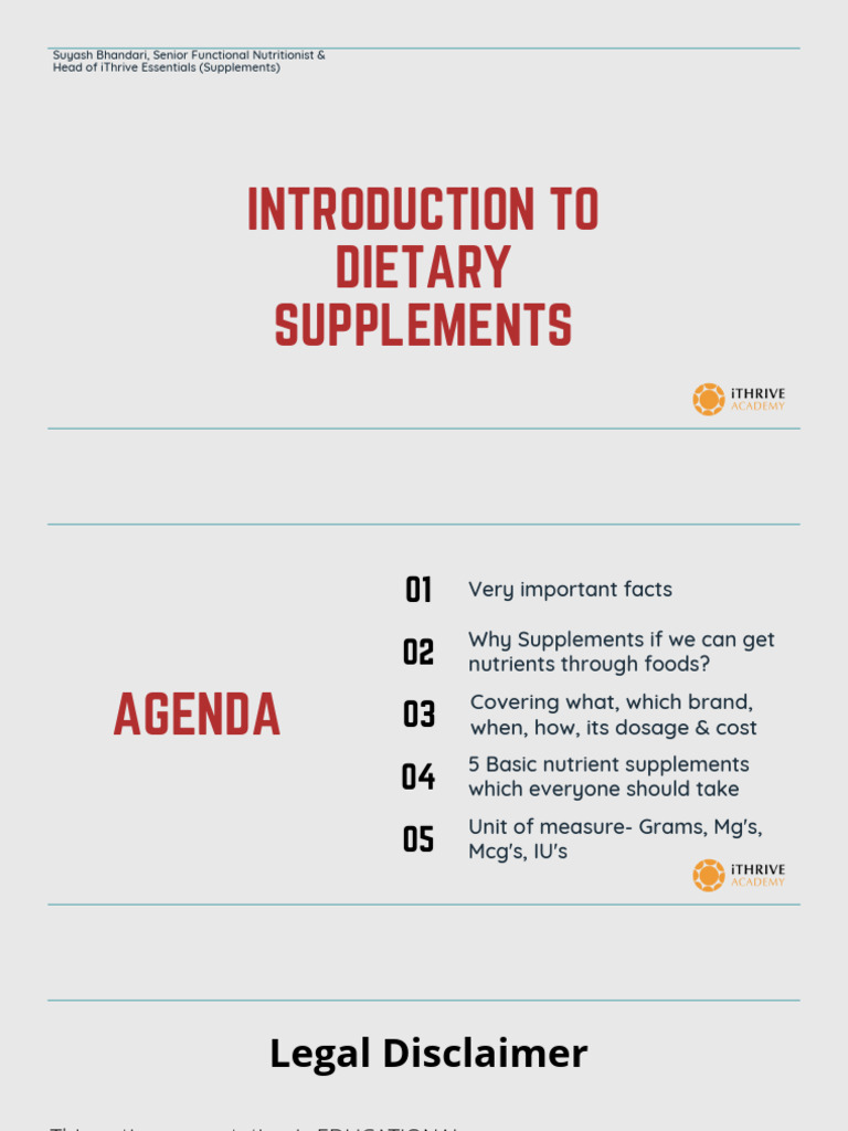 Essential Guide to Dietary Supplements | PDF | Dietary Supplements ...