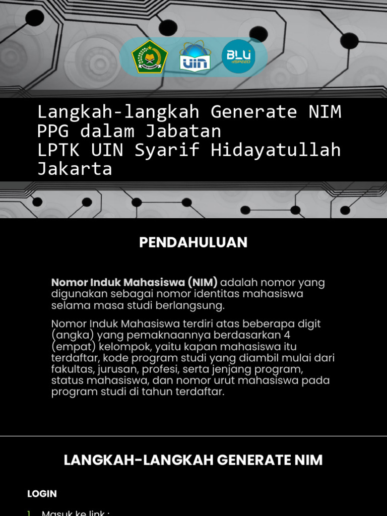 Langkah Generate NIM PPG UIN Jakarta | PDF | Karier & Perkembangan