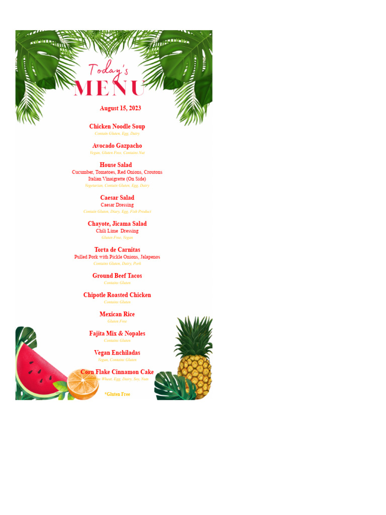 Diverse Dietary Menu Options | PDF | Cooking, Food & Wine