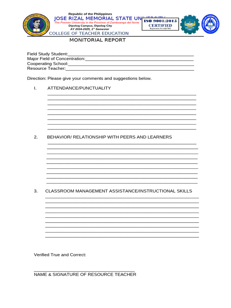 Monitorial Report | PDF | Pedagogy | Education Theory