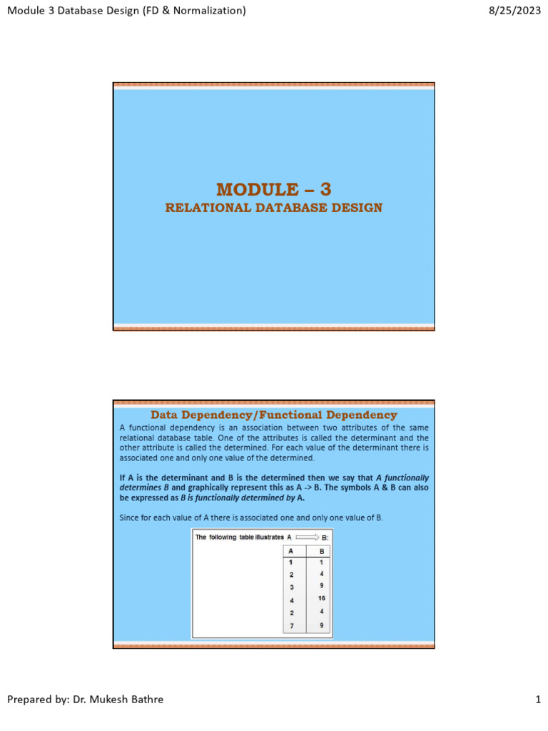 Functional Dependency in Database Design | PDF | Relational Model ...