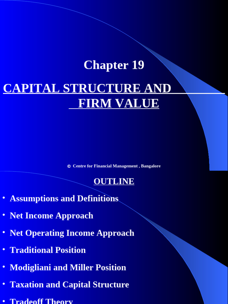 Chapter - 19 - Capital Structure and Firm Value | PDF | Capital ...